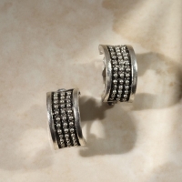 Клипсы «Грейс» шарики, цвет чернёное серебро Клипсы «Грейс» шарики, цвет чернёное серебро