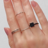 Набор колец 5 штук &laquo;Идеальные пальчики&raquo; мерцание, цвет серебро