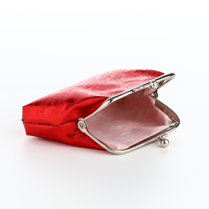 Кошелёк женский на фермуаре, цвет красный Кошелёк женский на фермуаре, цвет красный