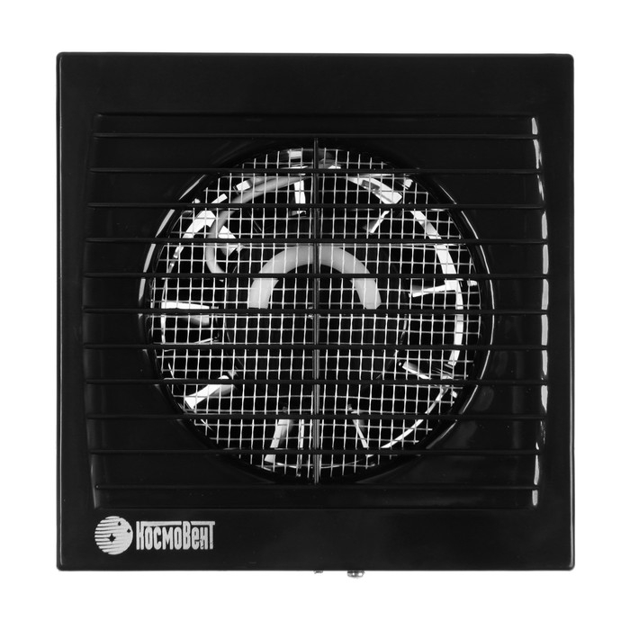 Вентилятор вытяжной "КосмоВент" В125ВК, d=125 мм, 12 Вт, 41 дБ, 160 м&sup3;/ч, с выключ., черный