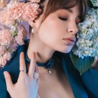 Чокер &laquo;Джинс&raquo; цветок с каплей, цвет синий, 36 см