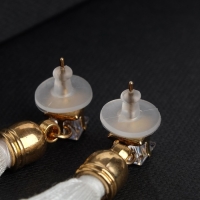 Серьги ассорти &laquo;Кисти&raquo; прямоугольник, цвет молочный, L кисти 9 см