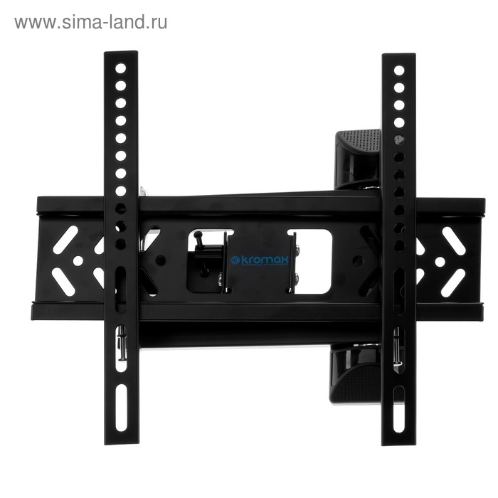 Кронштейн Kromax PIXIS-XS, для ТВ, наклонно-поворотный, 22-55", 95-423 мм от стены, черный