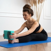 Блок для йоги Sangh, 23&times;15&times;8 см, цвет мятный