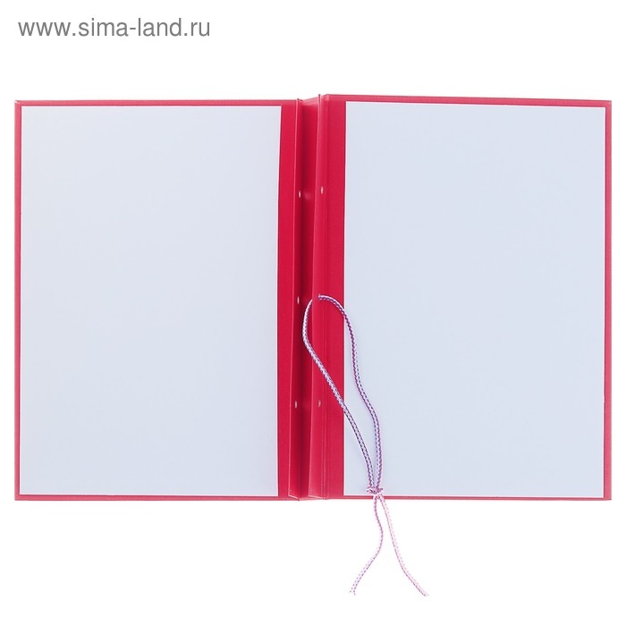 Папка "Курсовая работа" А4, бумвинил, гребешки/сутаж, (без бумаги) красная 10КР01