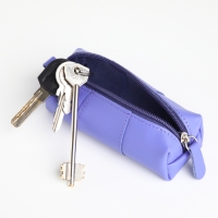 Ключница карманная на молнии, TEXTURA, длина 12,5 см, кольцо, цвет лиловый Ключница карманная на молнии, TEXTURA, длина 12,5 см, кольцо, цвет лиловый