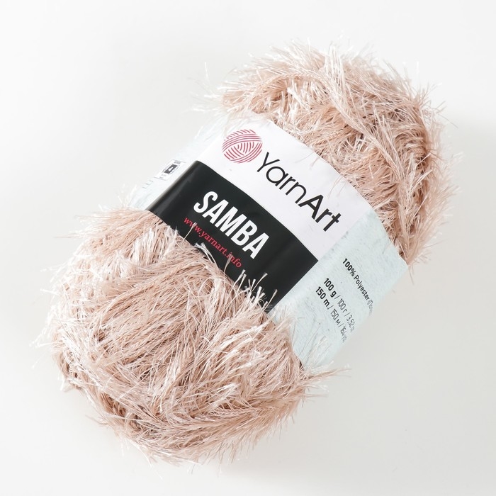 Пряжа "Samba" 100% полиэстер 150м/100гр (04 бежевый)