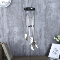 Музыка ветра металл, пластик "Мраморный клык" 5 трубок 60 см Музыка ветра металл, пластик "Мраморный клык" 5 трубок 60 см