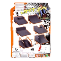 Набор скейт-парк &laquo;Прыжок на перила&raquo;, фингерборд, лесенки с перилами