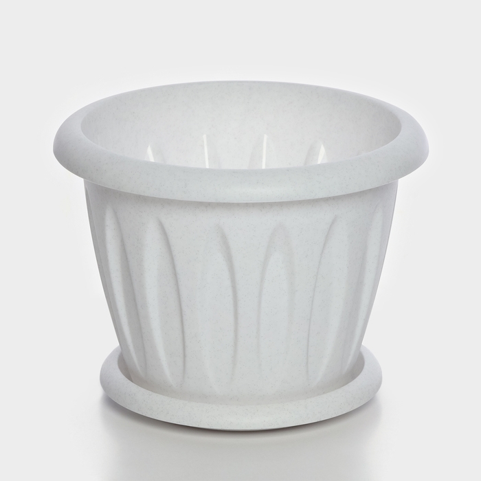 Горшок с поддоном &laquo;Фелиция&raquo;, 3,6 л, цвет мраморный