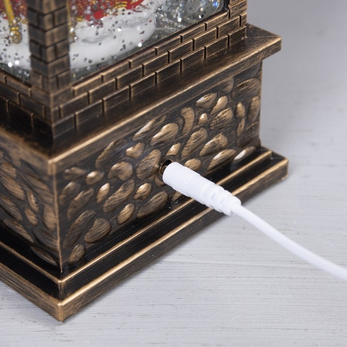 Светодиодная фигура «Фонарь с Дедом Морозом и подарками» 10 × 30 × 10 см, пластик, батарейки ААх3 (не в комплекте), USB, свечение тёплое белое Светодиодная фигура «Фонарь с Дедом Морозом и подарками» 10 × 30 × 10 см, пластик, батарейки ААх3 (не в комплекте), USB, свечение тёплое белое