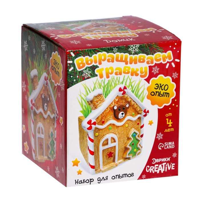 Набор для опытов &laquo;Выращиваем травку: Домик&raquo;, с семенами