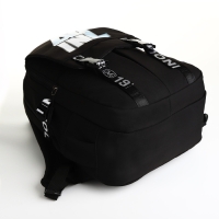 Рюкзак школьный из текстиля на молнии, 5 карманов, цвет чёрный Рюкзак школьный из текстиля на молнии, 5 карманов, цвет чёрный