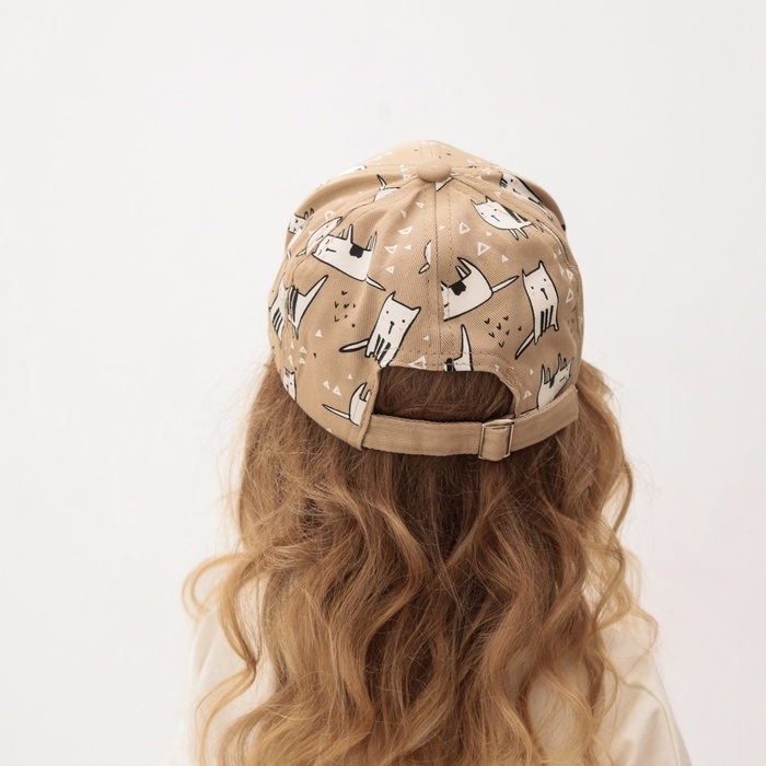Кепка детская MINAKU Кепка детская MINAKU "Коты", цвет бежевый, р-р 50