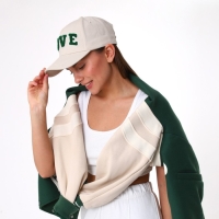 Кепка женская Love, цвет бежевый, р-р 56 Кепка женская Love, цвет бежевый, р-р 56