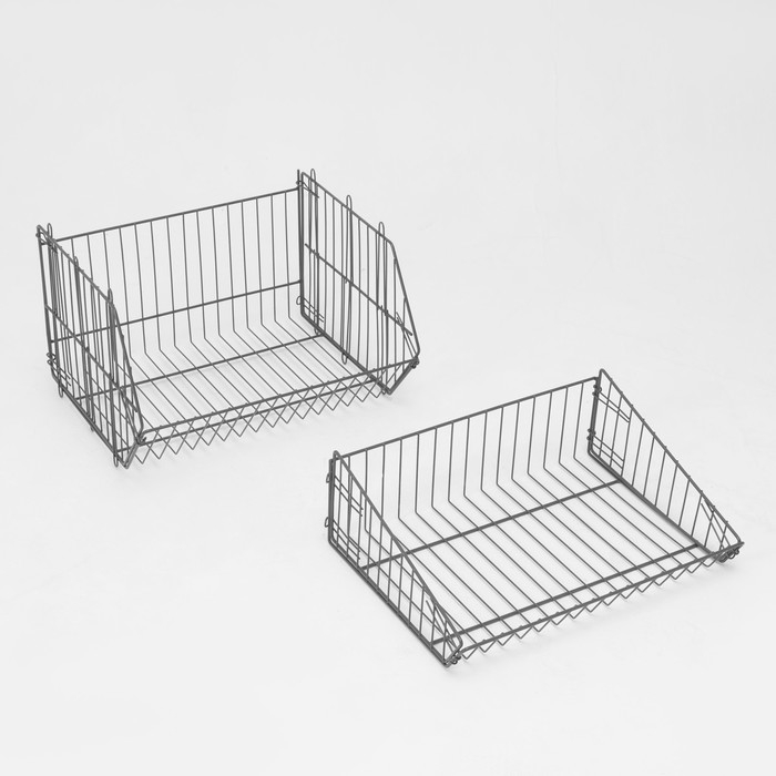 Накопитель разборный на колесах, 5 корзин, 50&times;43&times;147, цвет серый