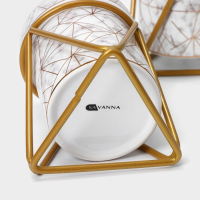 Набор для ванной комнаты SAVANNA &laquo;Геометрика&raquo;, 3 предмета (мыльница, дозатор для мыла 290 мл, стакан), цвет белый