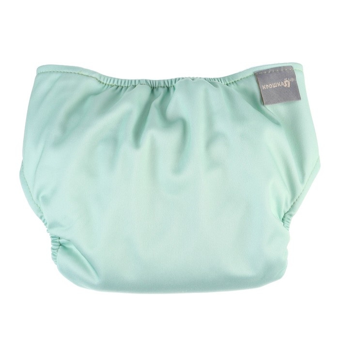 Многоразовый подгузник, 3-15 кг, флис, цвет светло зеленый, Крошка Я Многоразовый подгузник, 3-15 кг, флис, цвет светло зеленый, Крошка Я