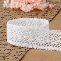 Кружево вязаное, 45 мм &times; 10 &plusmn; 1 м, цвет белый