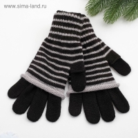 Перчатки женские, цвет чёрный, размер 18 Перчатки женские, цвет чёрный, размер 18