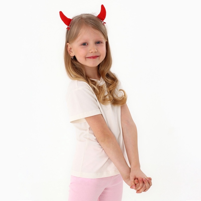 Кепка детская для девочки «Чертенок» аниме с заколками, р-р 52-54 5-7 лет Кепка детская для девочки «Чертенок» аниме с заколками, р-р 52-54 5-7 лет