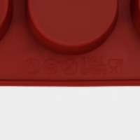 Форма для выпечки Доляна &laquo;Фигуры.Круг&raquo;, силикон, 29&times;17&times;2 см, 15 ячеек (d=4,2 см), цвет коричневый