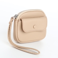 Кошелёк-ключница на молнии, цвет бежевый Кошелёк-ключница на молнии, цвет бежевый