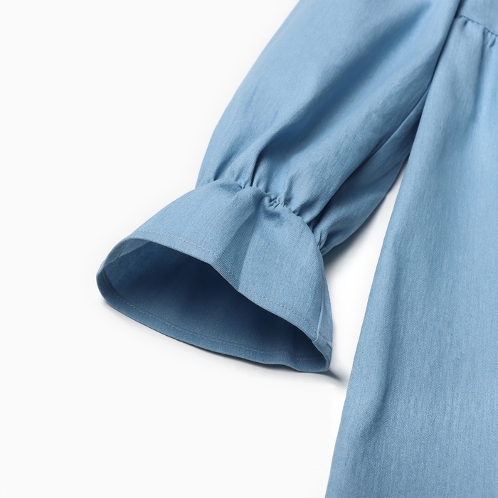 Платье женское джинсовое с воротником MIST, р.48, светло-голубой Платье женское джинсовое с воротником MIST, р.48, светло-голубой