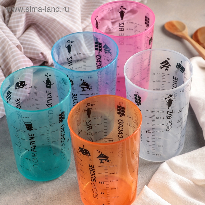 Стакан мерный &laquo;Весёлая кухня&raquo;, 400 мл, цвет МИКС