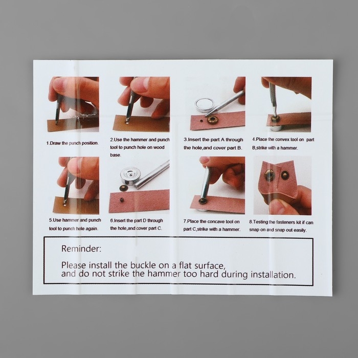 Кнопки установочные, Дельта, d = 15 мм, 40 шт, с установщиком, в органайзере, 11,8 &times; 8,1 &times; 2,3 см, цвет чёрный никель