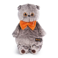 Мягкая игрушка &laquo;Басик&raquo; в рыжем бархатном банте, 22 см