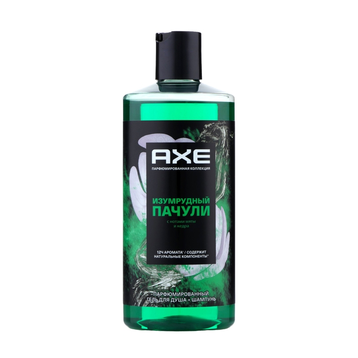 Гель для душа и шампунь AXE SHOWER 2в1 Гель для душа и шампунь AXE SHOWER 2в1 "Изумрудный пачули", 400 мл