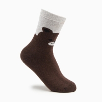 Носки женские махровые &laquo;Медвежонок&raquo;, цвет коричневый, размер 23-25