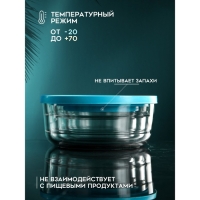 Набор контейнеров &laquo;Дена&raquo;, 1500 мл, 800 мл, 400 мл, стекло, Иран