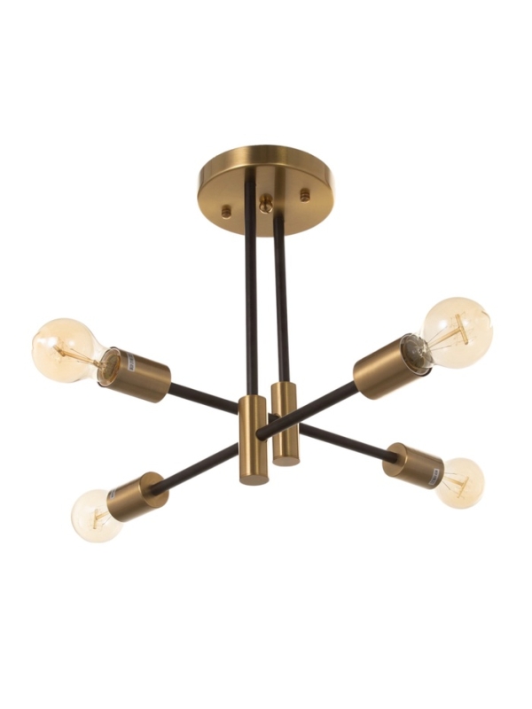 Люстра "Лора" 4х40Вт Е27 латунь 58х58х37см