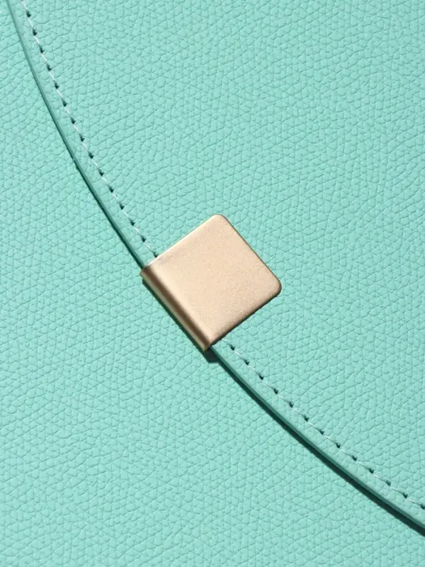 Органайзер на кольцах, A5, с клапаном, 80л, линия, к/зам, Бирюзовый