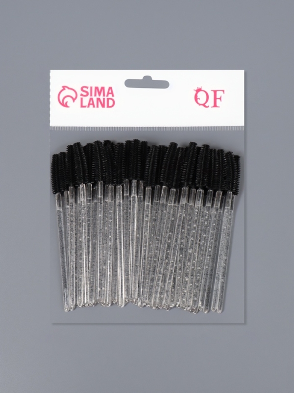 Щёточки для бровей и ресниц, силиконовые, набор - 50 шт, 10,5 см, цвет чёрный/прозрачный Щёточки для бровей и ресниц, силиконовые, набор - 50 шт, 10,5 см, цвет чёрный/прозрачный