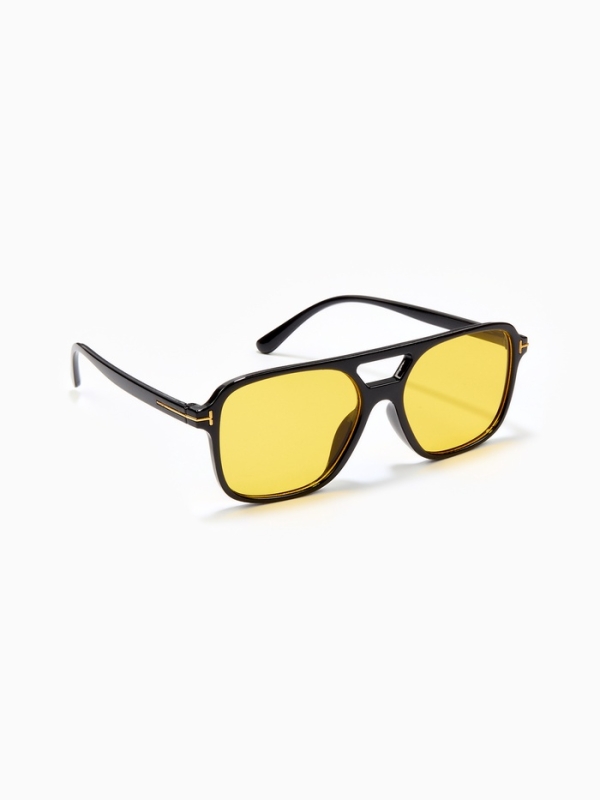 Очки солнцезащитные, UV 375, линза 4.4×5.5 см, ширина 14.7 см, дужка 14.2 см, желтые Очки солнцезащитные, UV 375, линза 4.4×5.5 см, ширина 14.7 см, дужка 14.2 см, желтые