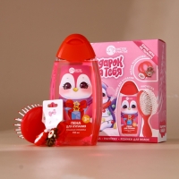 Подарочный набор детский ЧИСТОЕ СЧАСТЬЕ &laquo;Пингвинёнок&raquo;: пена для купания 250 мл, расчёска и резинки для волос, Новый Год