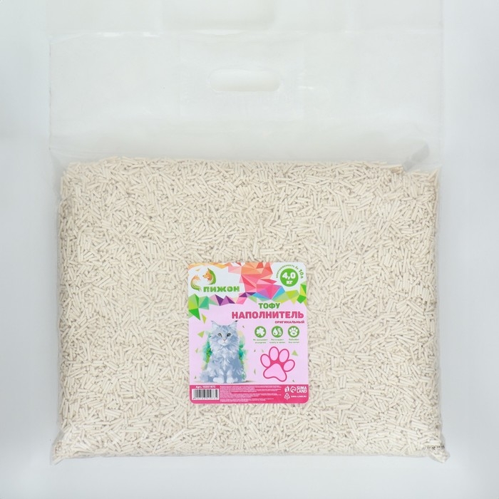 Наполнитель тофу, "Пижон" оригинальный  4 кг  впитываемость  до  10 л