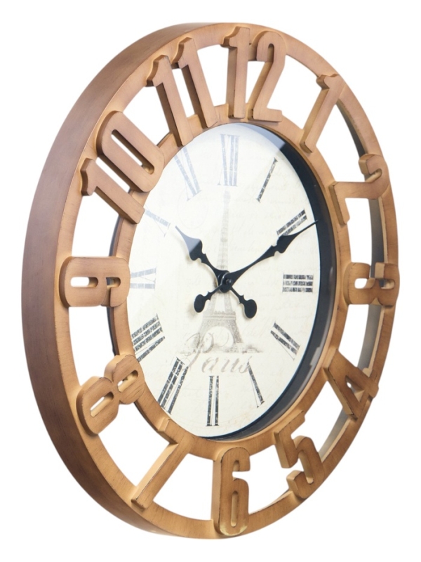 Часы настенные интерьерные &laquo;Эйфелева башня&raquo;, плавный ход, циферблат d-50 см