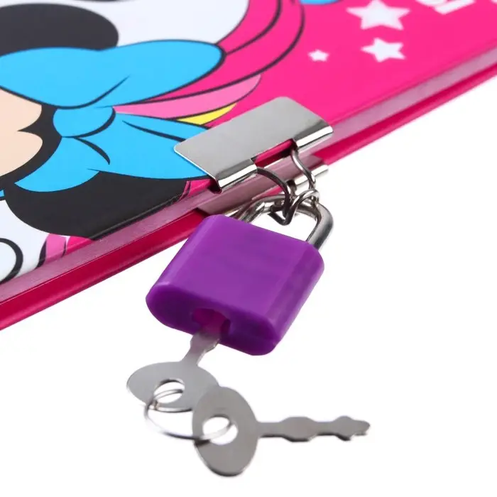 Записная книжка на замочке А6, "Мои заветные мечты", 50 листов, Минни Маус