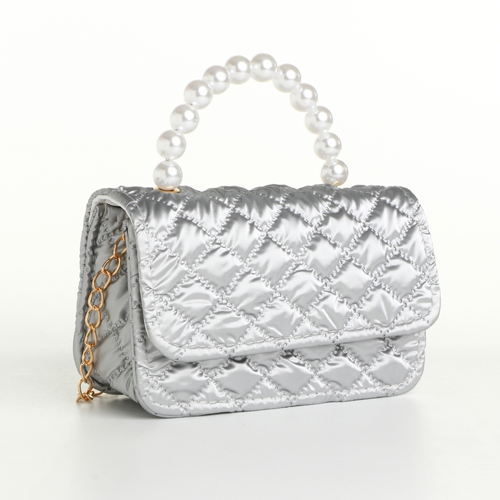 Сумка детская для девочки на молнии «Выбражулька», цвет серебряный Сумка детская для девочки на молнии «Выбражулька», цвет серебряный