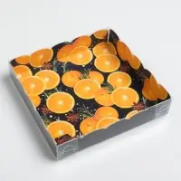 Коробка для кондитерских изделий с пластиковой крышкой &laquo;С Новым годом&raquo;, 15 х 15 х 3 см