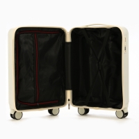 Чемодан 20", PС, 34*22*56, отд на молнии, код замок, 4 колеса, белый