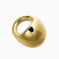 Кольцо пластик &laquo;Объемный круг&raquo;, размер 17, цвет золото