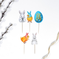 Набор для украшения кулича &laquo;Светлого дня Пасхи!&raquo; на пасху, 5,4 х 4,3 см