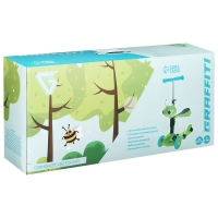 Самокат 2 в 1 GRAFFITI, с корзинкой, колёса PU 120/75 мм, цвет синий Самокат 2 в 1 GRAFFITI, с корзинкой, колёса PU 120/75 мм, цвет синий