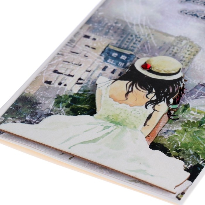 Открытка Открытка "Пусть все мечты сбываются!" ручная работа, шляпка, 11,5х17 см