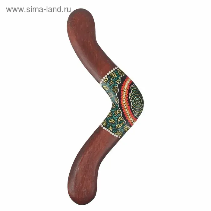 Сувенир &laquo;Бумеранг с точечной росписью&raquo;, 40&times;7&times;1 см, МИКС